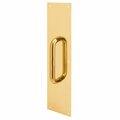 Prime-Line Pull Plate, 3/4 in. Round Handle, 3-1/2 in. x 15 in., 605 Polished Brass J 4716